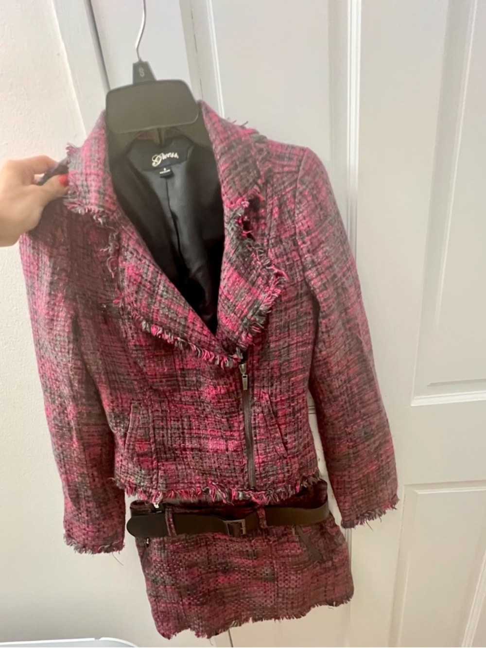 3 Pieces! Guess Jacket, Belt & Skirt suit